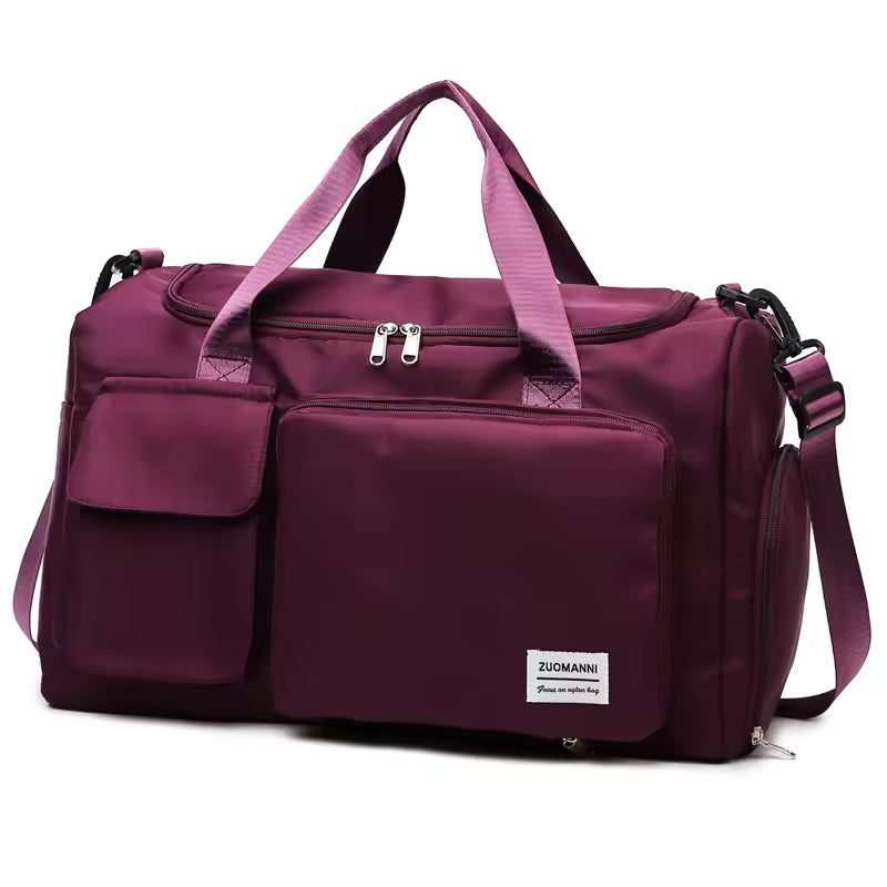 LumiCarry™ Weekender Bag – Waterproof Travel Duffel with Shoe Compartment